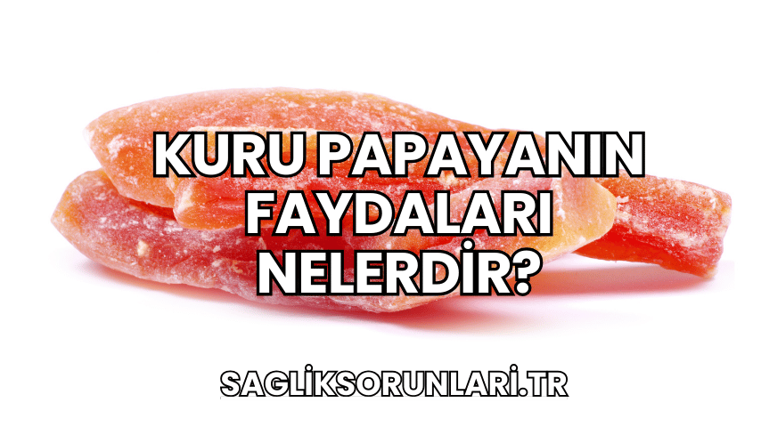 Kuru Papayanın Faydaları Nelerdir?