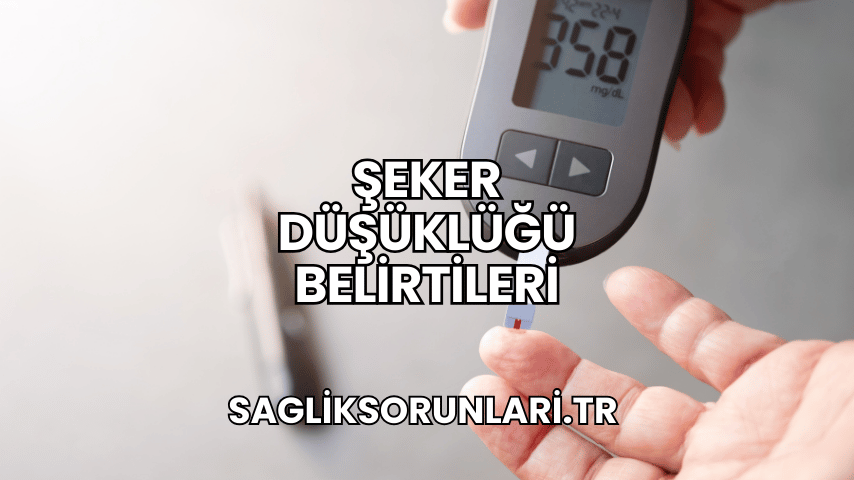 Şeker Düşüklüğü Belirtileri